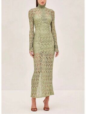green emerald velvet dress Alexis Sage Green Semi-Sheer Floral Lace Mini Dress